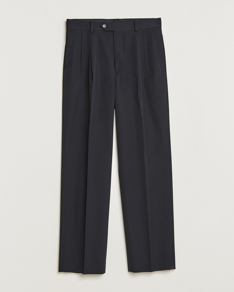 Herren | Hosen | Auralee | Wool Gabardine Slacks Black