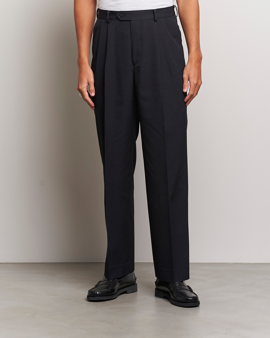 Herren | Hosen | Auralee | Wool Gabardine Slacks Black