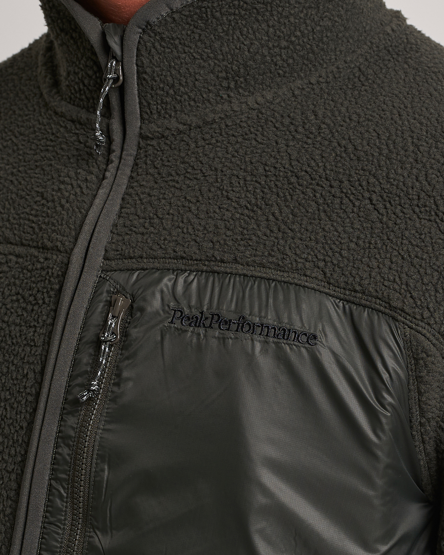 Herren | Pullover | Peak Performance | Pile Full Zip Olive Extreme