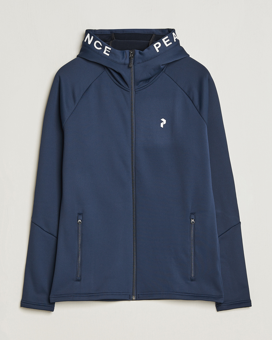 Herren | Pullover | Peak Performance | Rider Hooded Full Zip Blue Shadow