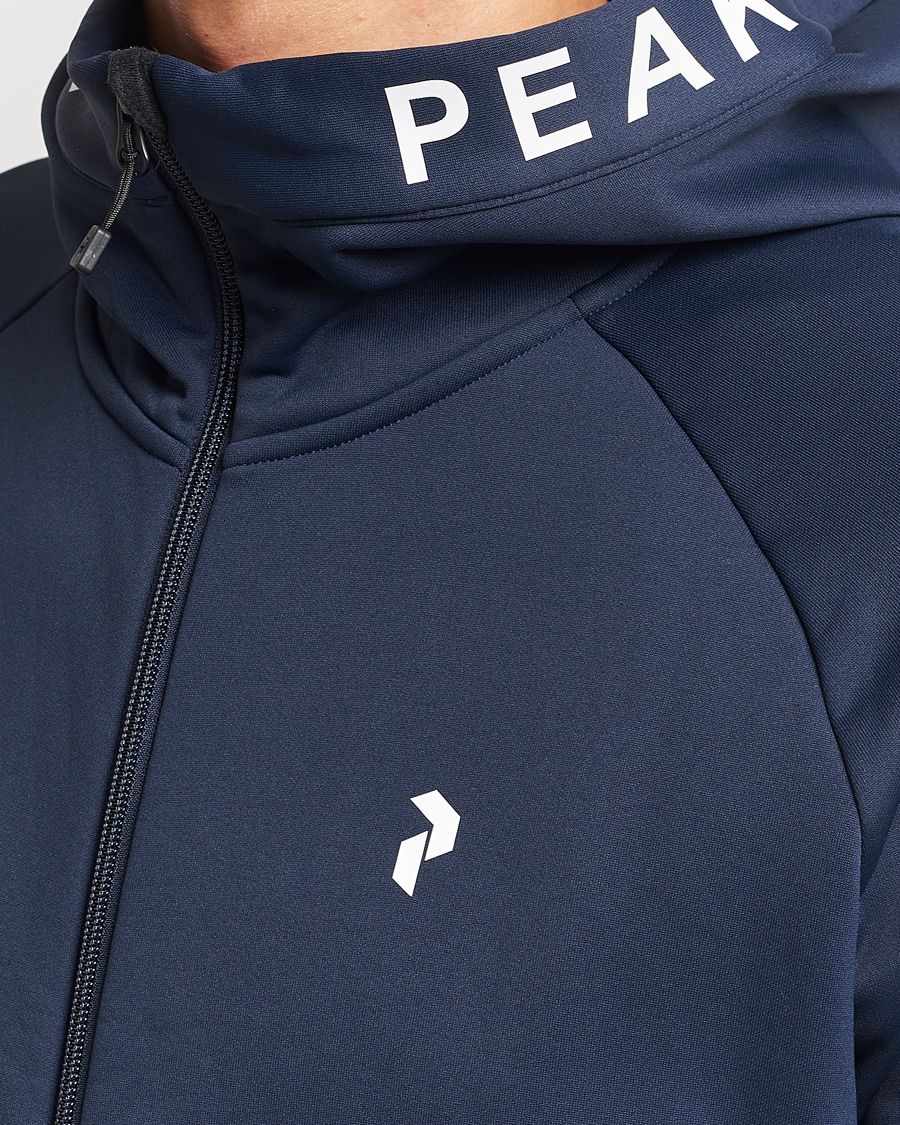 Herren | Pullover | Peak Performance | Rider Hooded Full Zip Blue Shadow