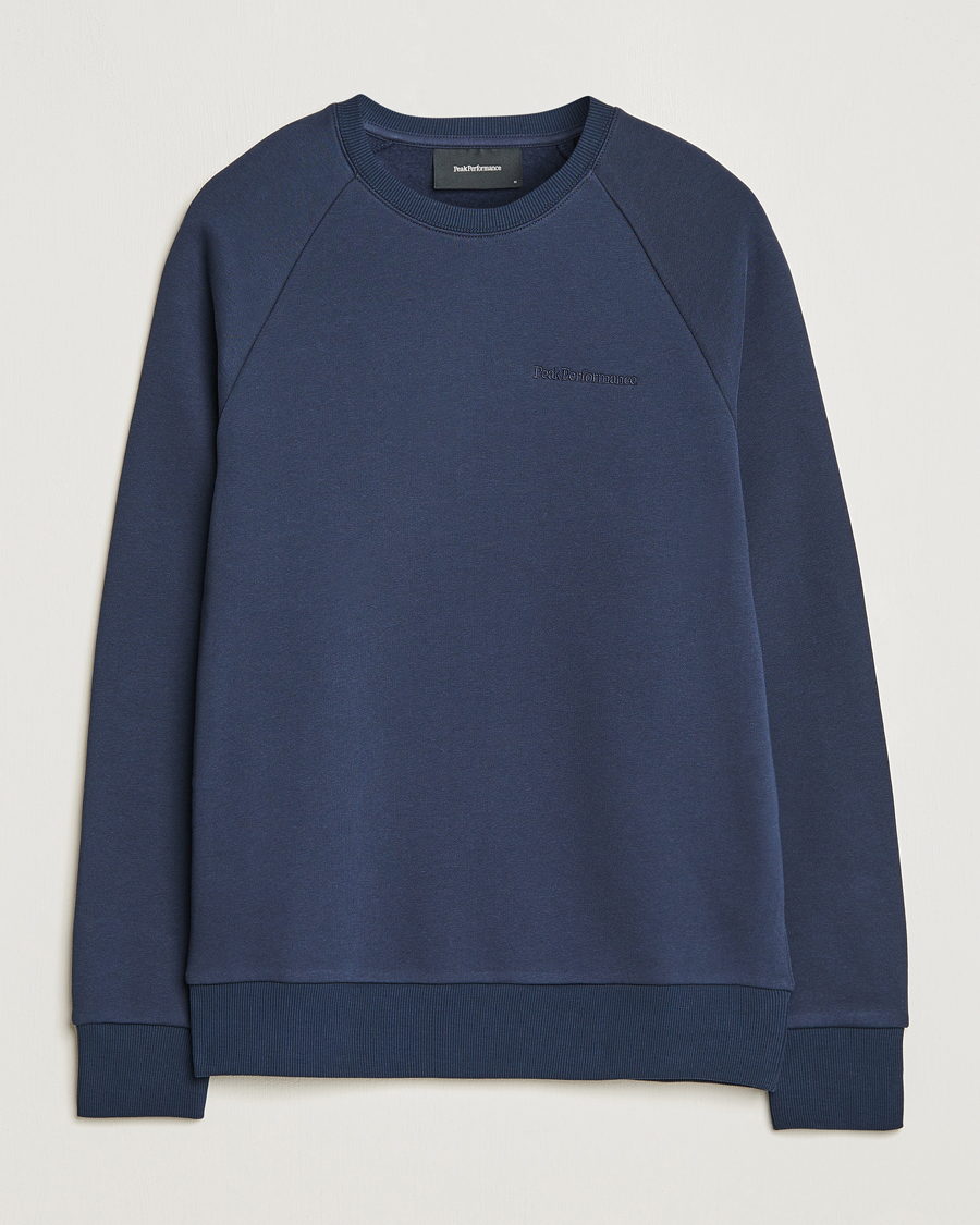 Herren | Pullover | Peak Performance | Original Logo Crew Neck Sweatshirt Blue Shadow
