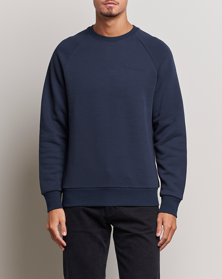 Herren | Pullover | Peak Performance | Original Logo Crew Neck Sweatshirt Blue Shadow