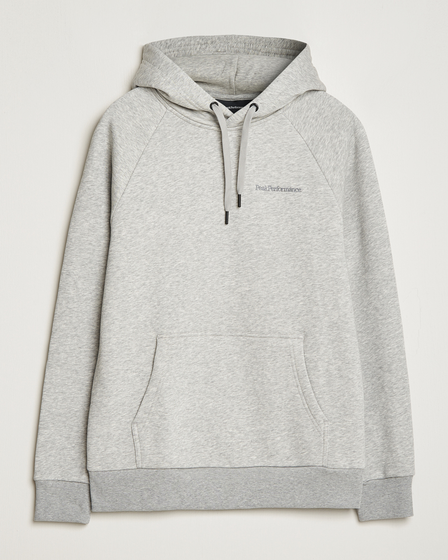 Herren | Pullover | Peak Performance | Original Logo Hoodie Grey Melange