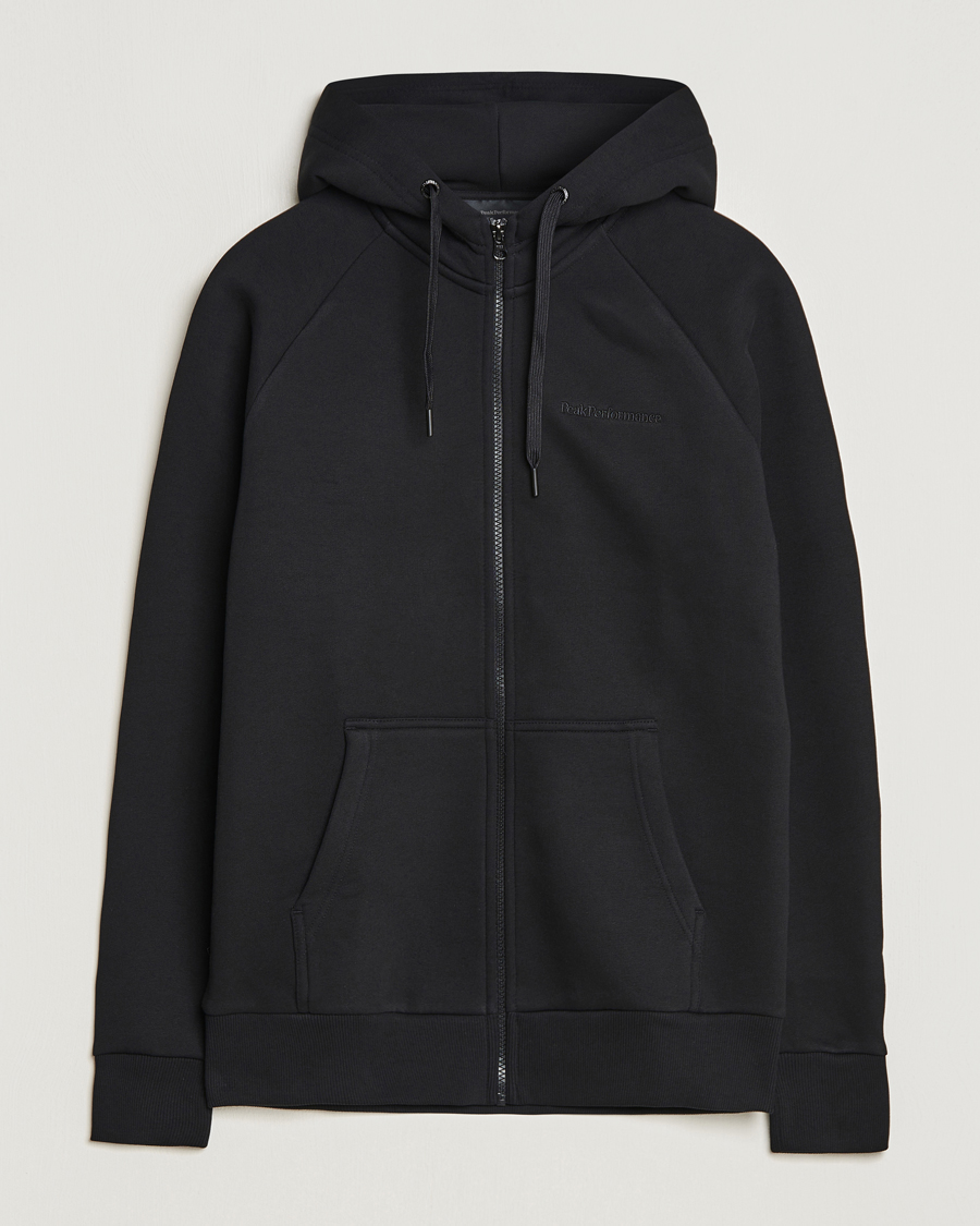Herren | Pullover | Peak Performance | Original Logo Full Zip Hoodie Black