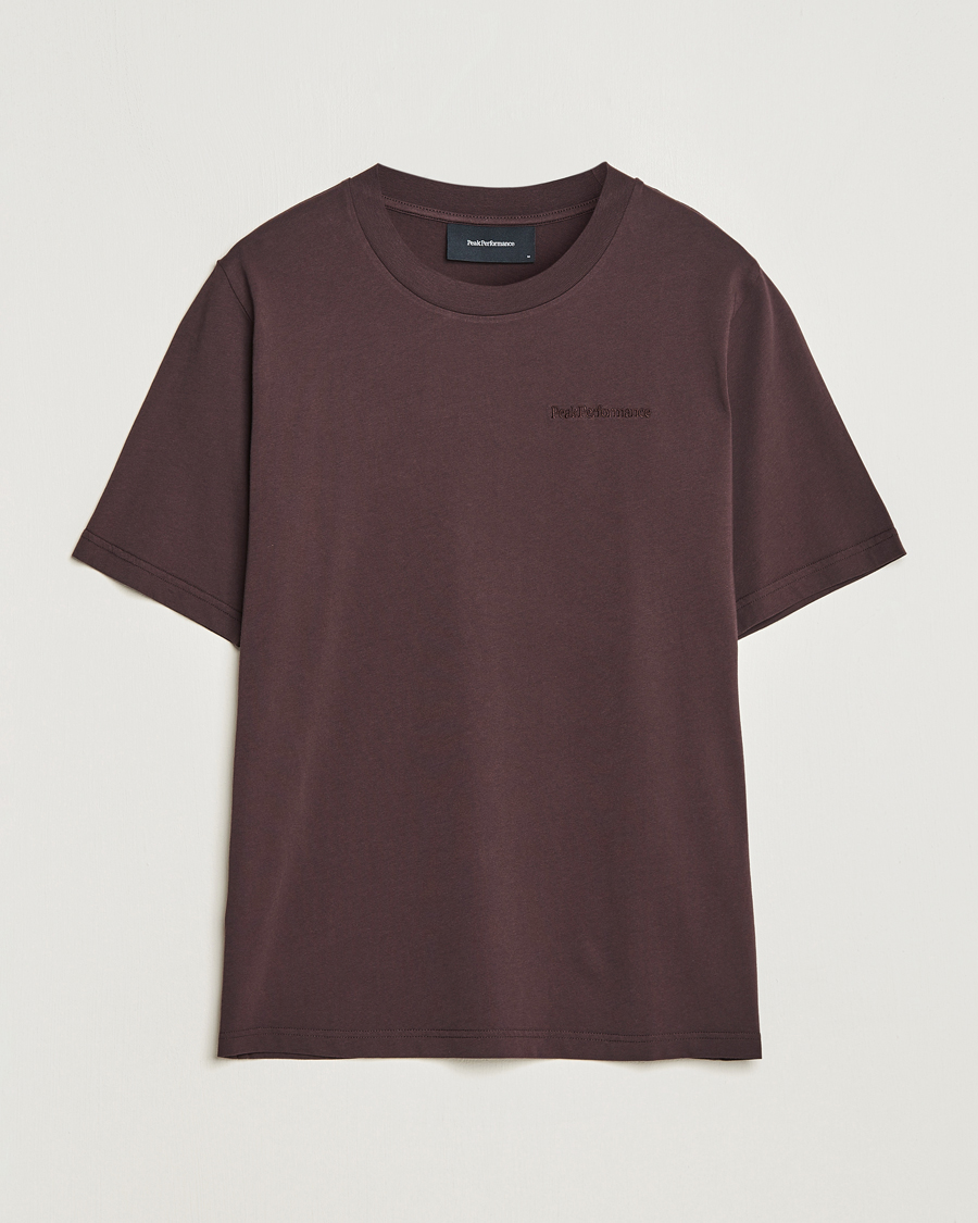 Herren | T-Shirts | Peak Performance | Original Logo Crew Neck T-Shirt Desert Plum