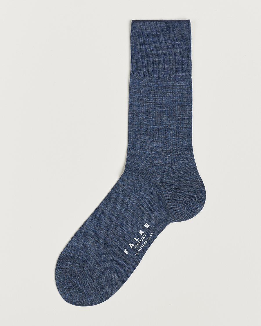 Herren | Unterwäsche | Falke | Airport Socks Dark Blue Melange