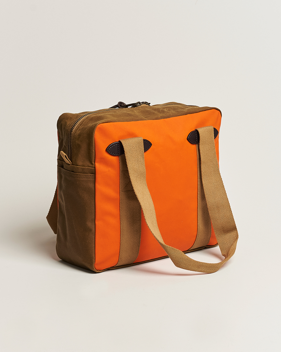 Herren | Filson Tin Cloth Tote Bag Dark Tan/Flame | Filson | Tin Cloth Tote Bag Dark Tan/Flame