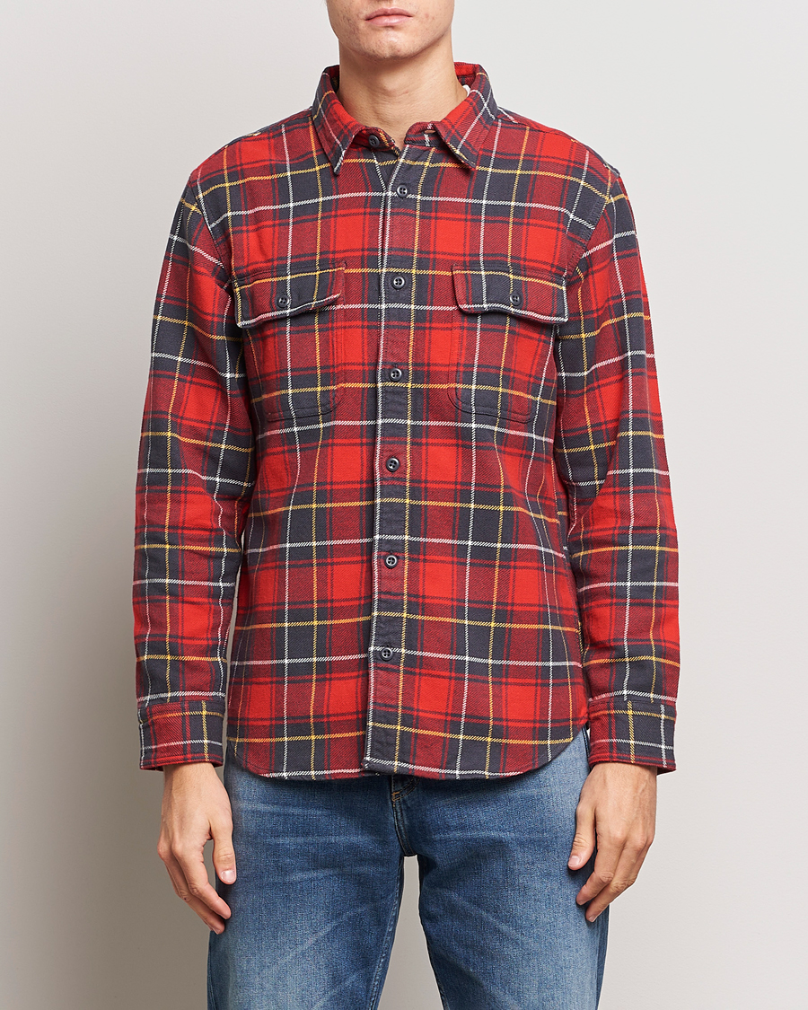 Herren | Hemden | Filson | Vintage Flannel Work Shirt Red Charcoal Plaid