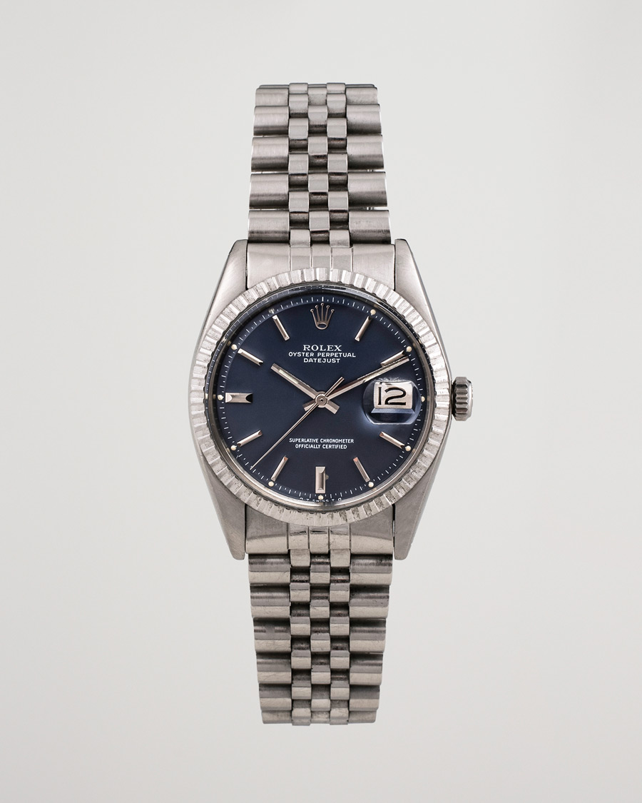 Herren | Rolex Pre-Owned Datejust 1603 Oystert Perpetual Steel Blue Steel Blue | Rolex Pre-Owned | Datejust 1603 Oystert Perpetual Steel Blue Steel Blue