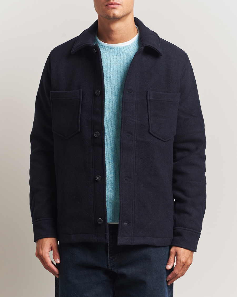 Herren | Jacken | Samsøe Samsøe | Pally Padded Shirt Jacket Salute Navy