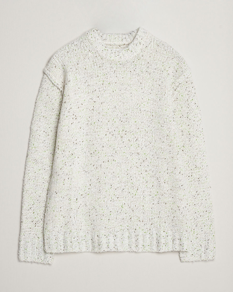 Herren | Pullover | Samsøe Samsøe | Samsøe & Samsøe Max Heavy Knitted Crew Neck White Neps