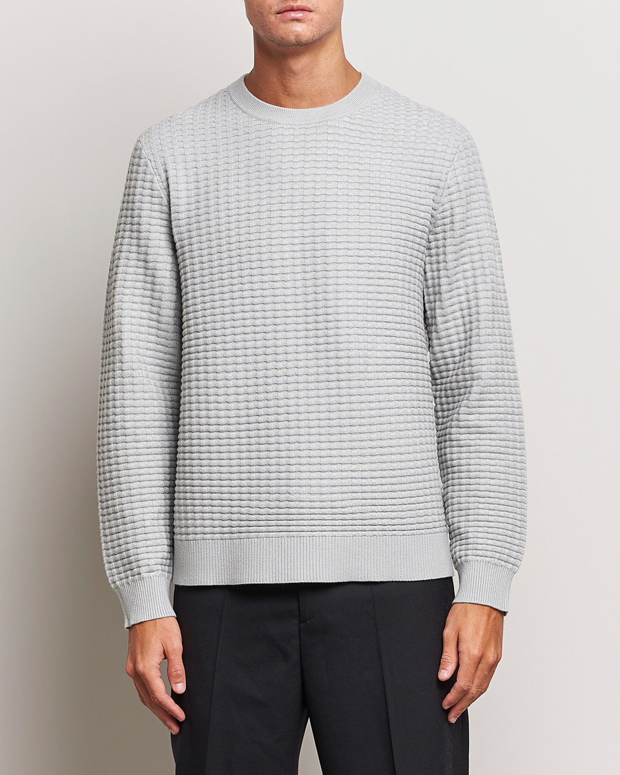 Herren | Pullover | Samsøe Samsøe | Samsøe & Samsøe Jules Waffle Knitted Crew Neck High Rise Grey