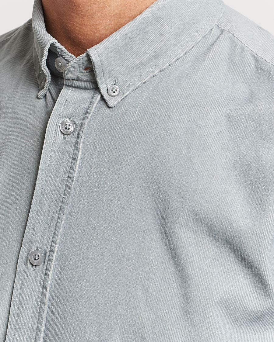 Herren | Hemden | Samsøe Samsøe | Samsøe & Samsøe Liam Baby Cord Shirt High Rise Grey