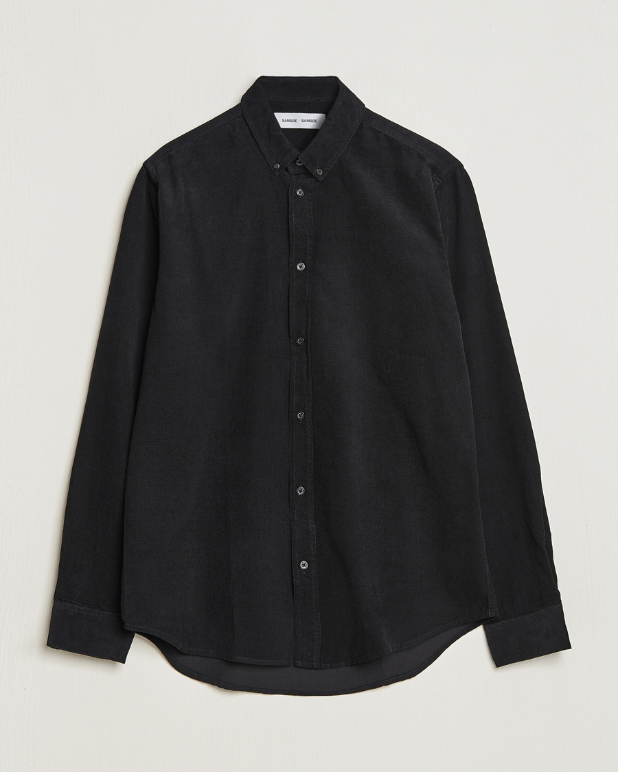 Herren | Hemden | Samsøe Samsøe | Samsøe & Samsøe Liam Baby Cord Shirt Black