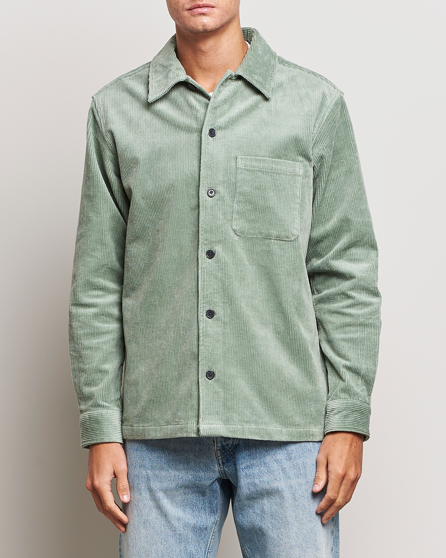 Herren | Hemden | Samsøe Samsøe | Samsøe & Samsøe Damon Corduroy Overshirt Iceberg Green