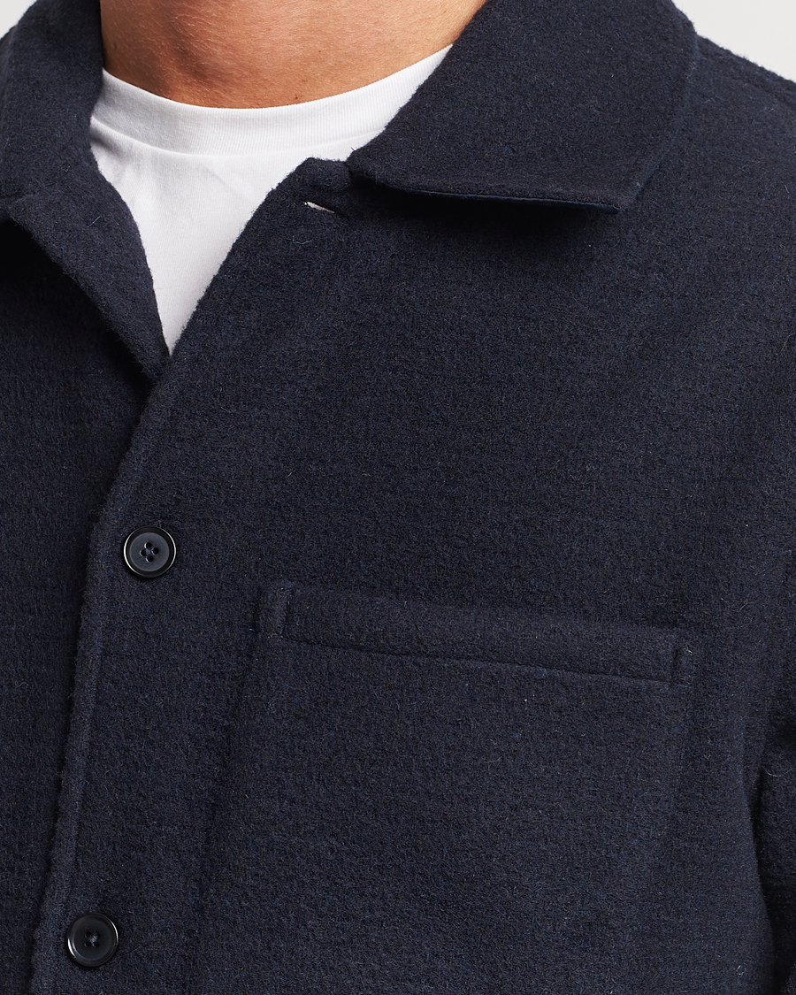 Herren | Hemden | Samsøe Samsøe | Samsøe & Samsøe Taka Waffle Knitted Overshirt Salute Navy