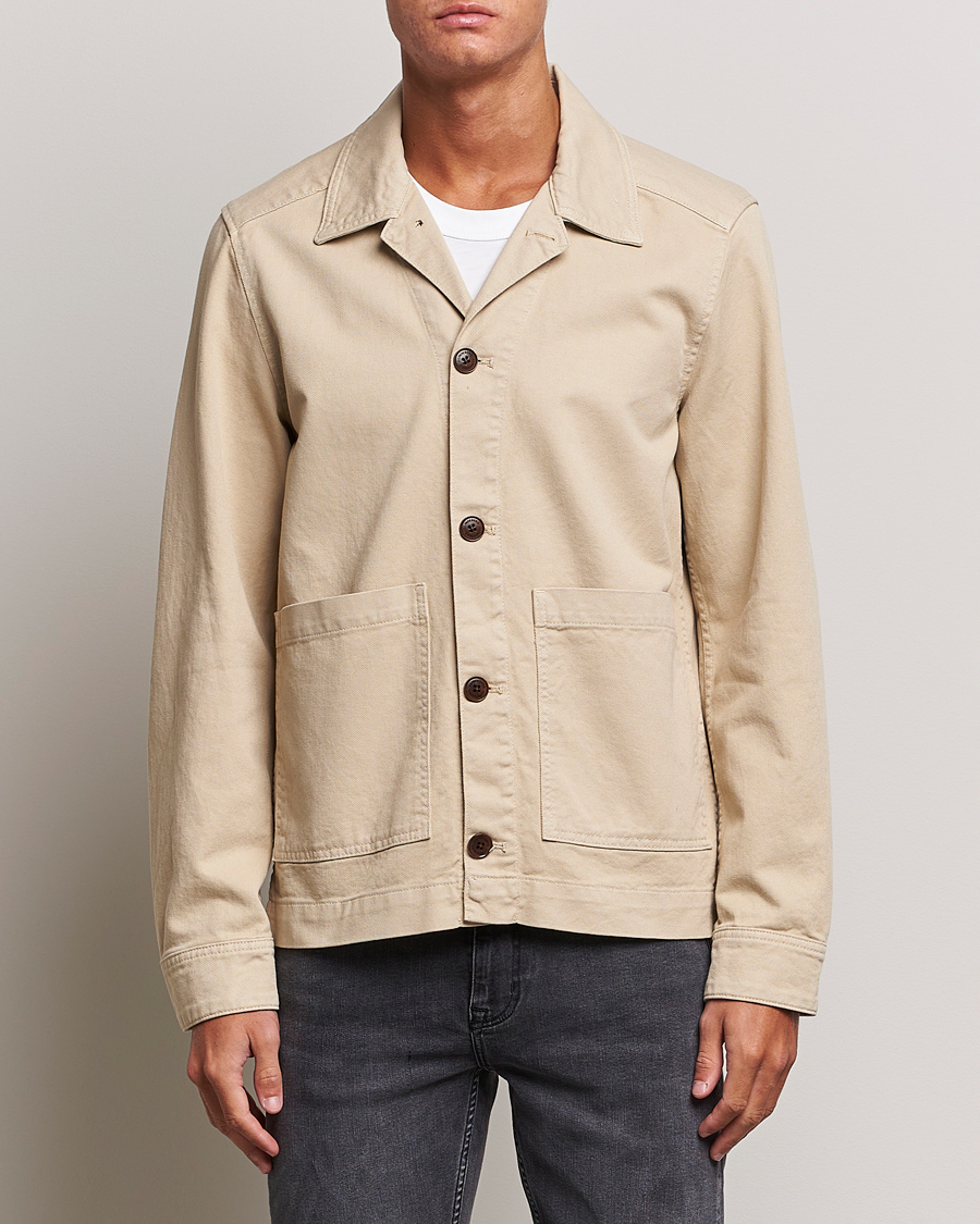 Herren | Hemden | J.Lindeberg | Lando Organic Twill Overshirt Oyster Grey