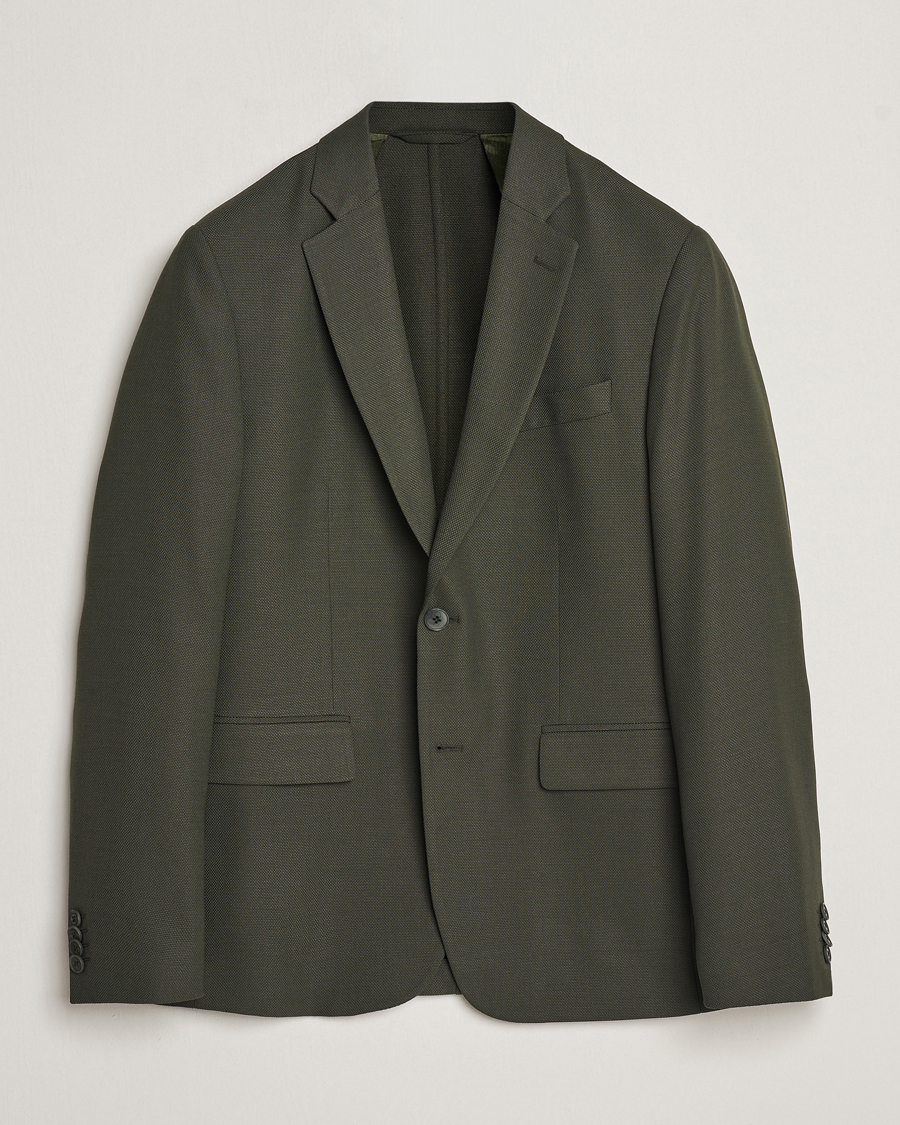 Herren | Sakkos | J.Lindeberg | Hopper Active Hopsack Blazer Forest Green