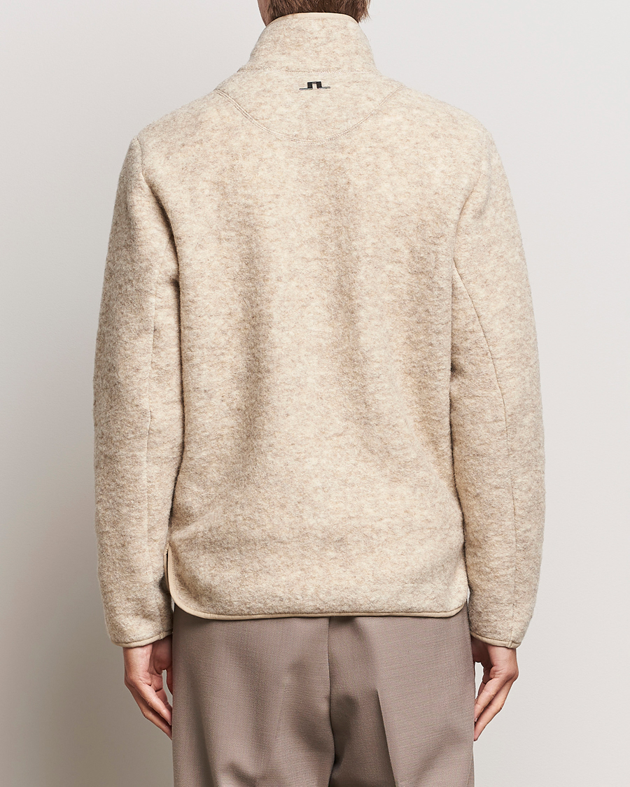 Herren | Pullover | J.Lindeberg | Dustin Wool Fleece Jacket Oyster Grey