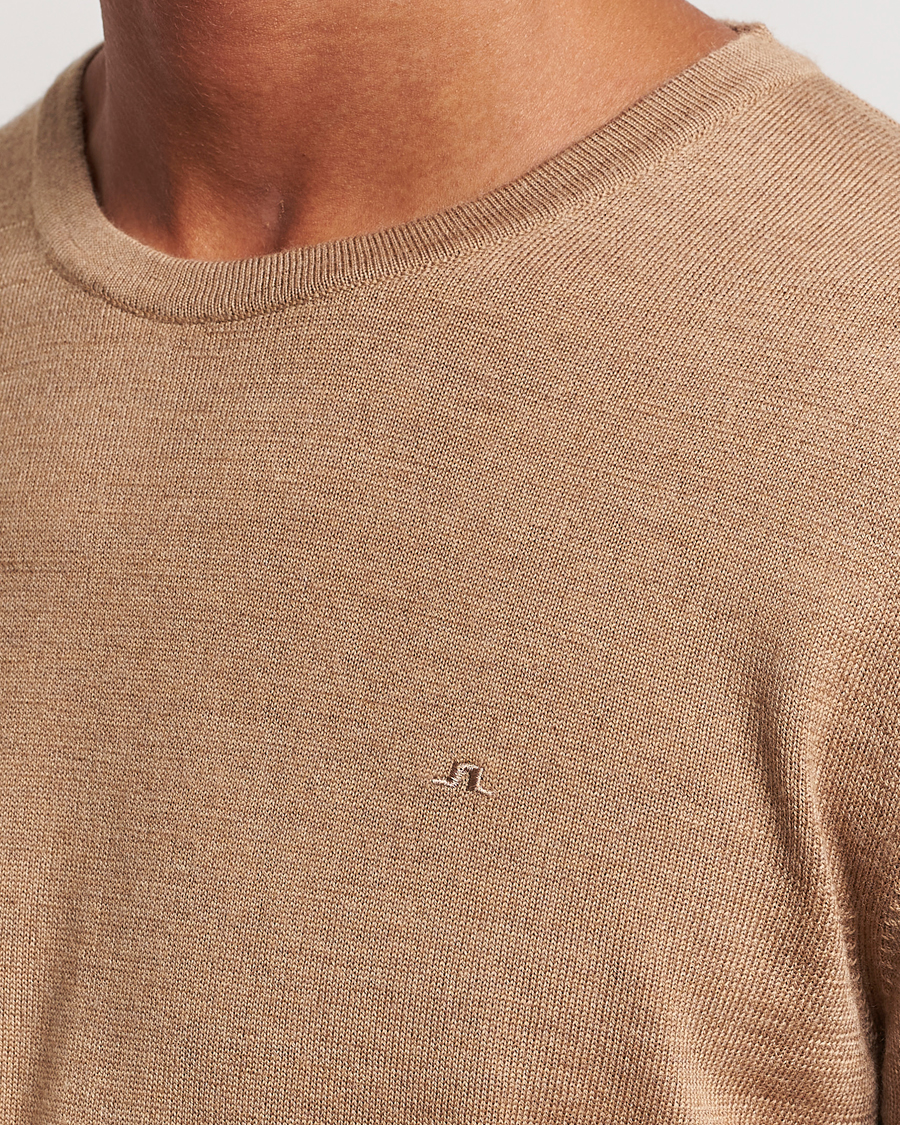 Herren | Pullover | J.Lindeberg | Lyle True Merino Crew Neck Pullover Chipmunk Melange