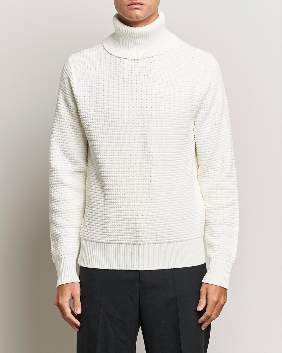 Herren | Pullover | J.Lindeberg | Olivero Cotton Turtle Sweater Cloud White