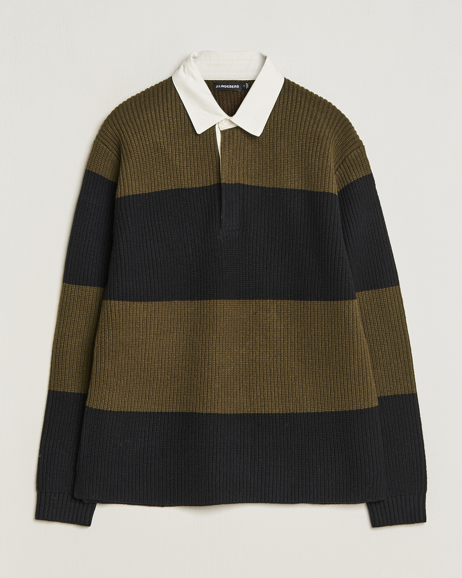 Herren | Pullover | J.Lindeberg | Larkspur Knitted Rugby Black