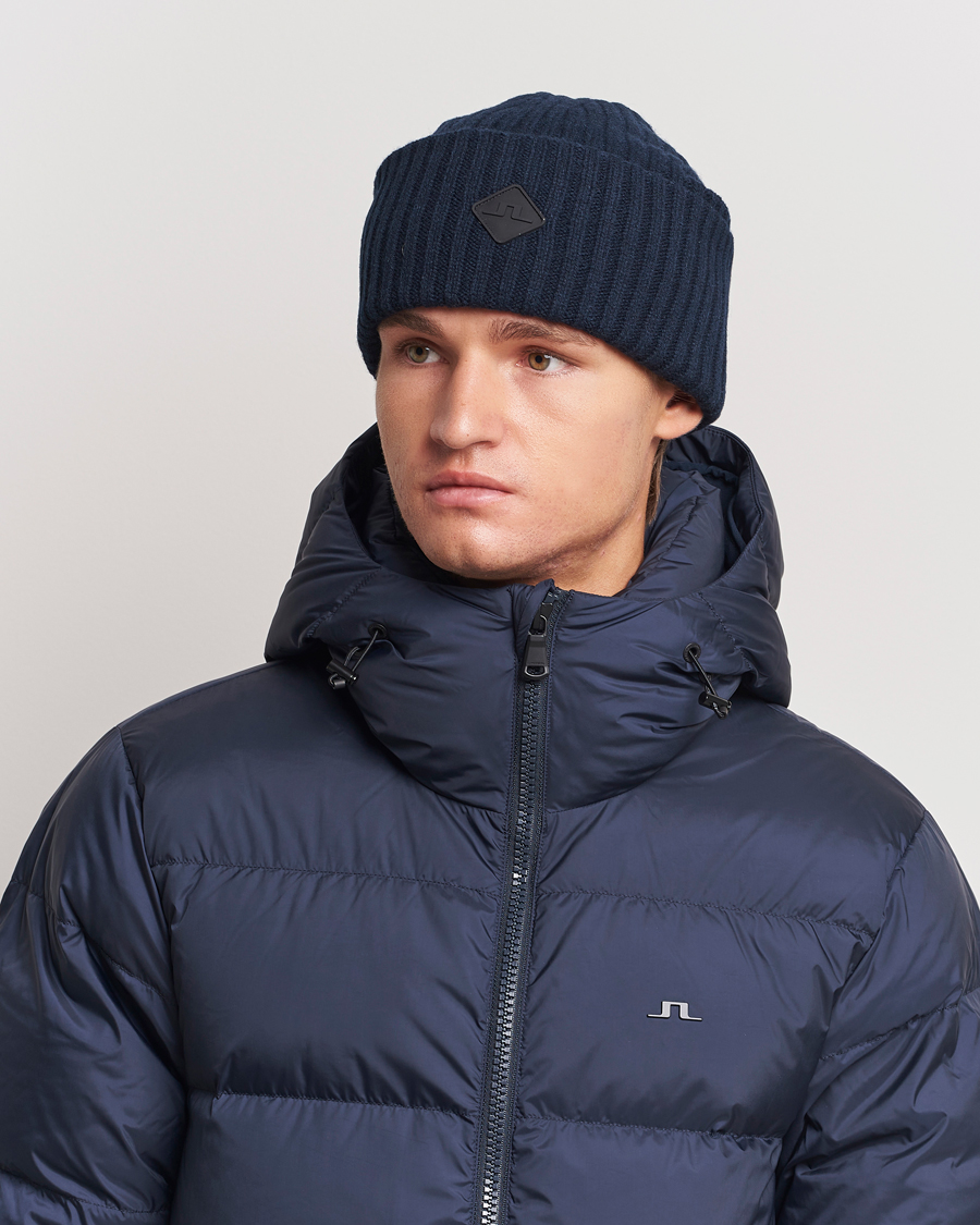 Herren | J.Lindeberg Jive Wool Beanie Navy | J.Lindeberg | Jive Wool Beanie Navy