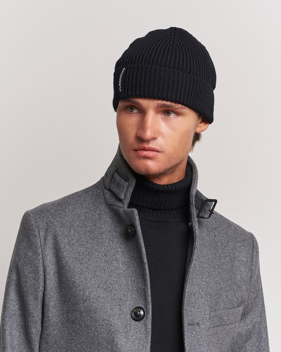 Herren | J.Lindeberg Juan Merino Beanie Black | J.Lindeberg | Juan Merino Beanie Black