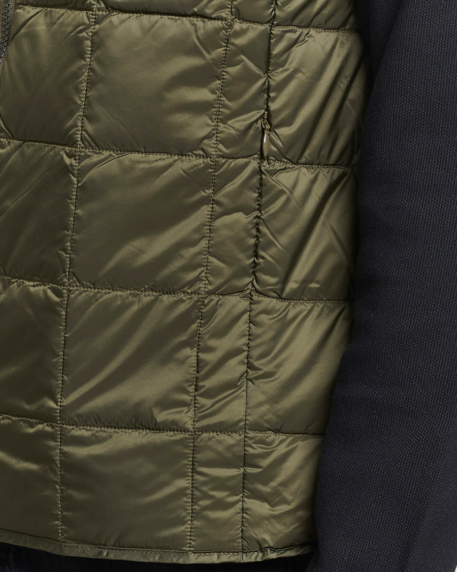 Herren | Jacken | TAION | High Neck Full Zip Lightweight Down Vest Dark Olive