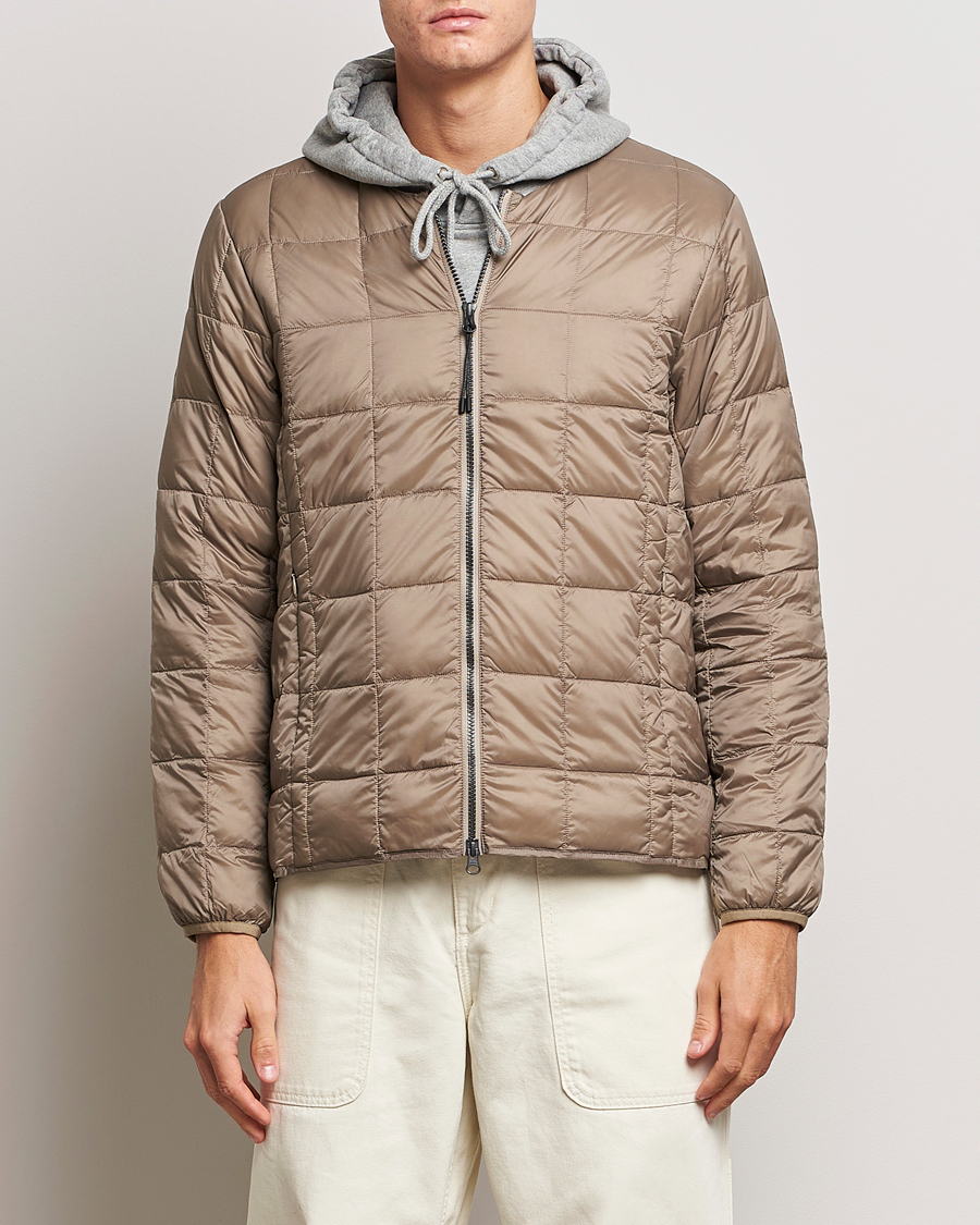 Herren | Jacken | TAION | Crew Neck W-Zip Down Jacket Khaki