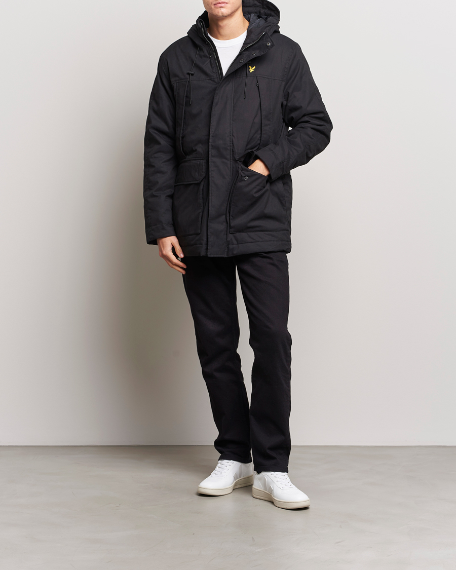 Herren | Jacken | Lyle & Scott | Micro Fleece Parka Jet Black