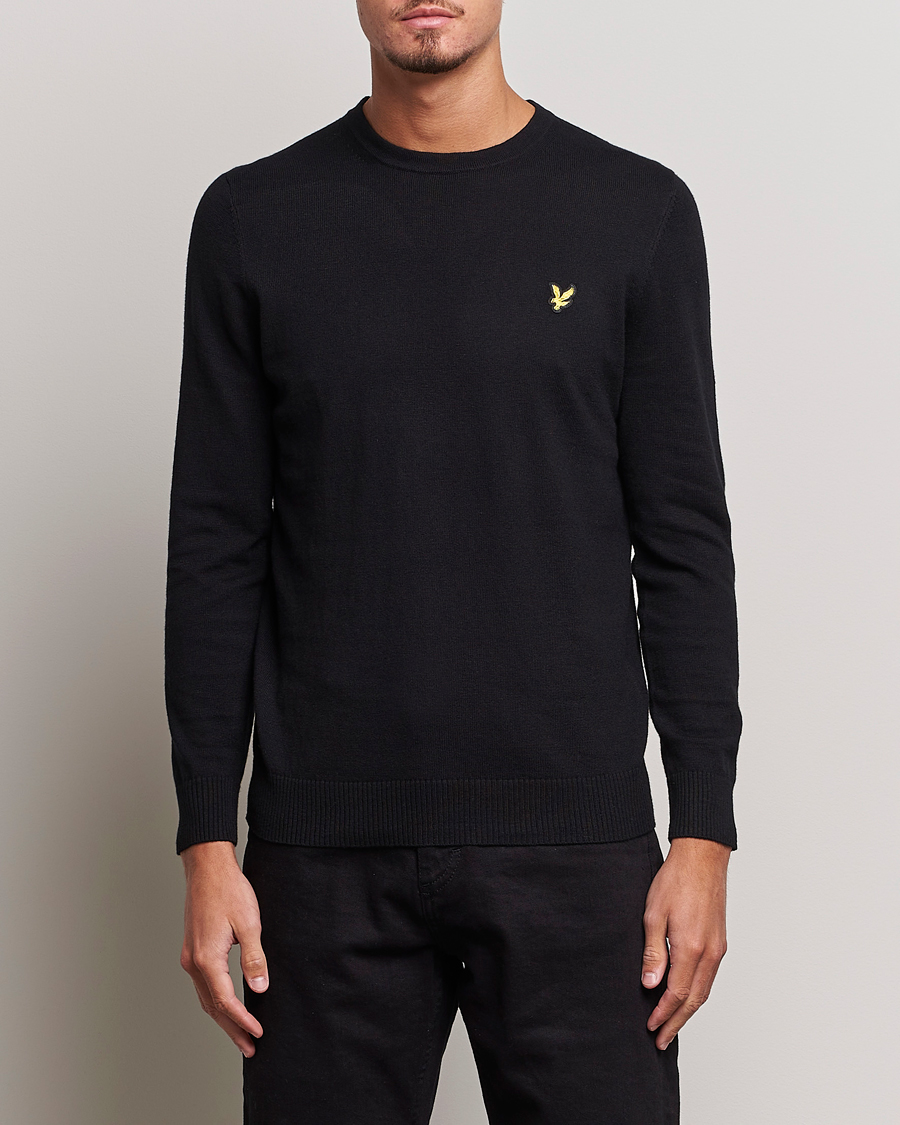 Herren | Pullover | Lyle & Scott | Cotton/Merino Crew Neck Jumper Jet Black