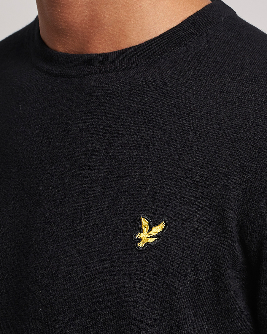 Herren | Pullover | Lyle & Scott | Cotton/Merino Crew Neck Jumper Jet Black