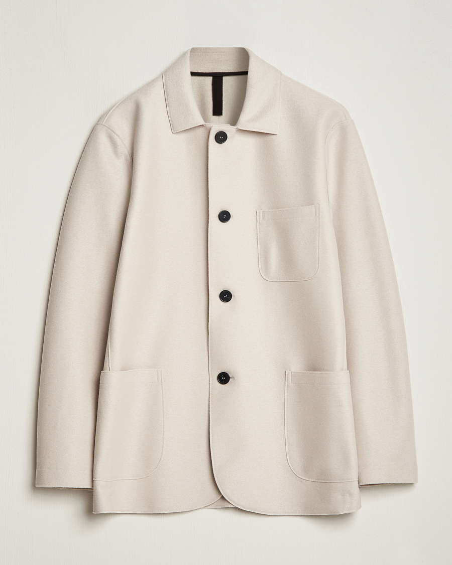 Herren | Sakkos | Harris Wharf London | Dropped Shoulder Wool Jacket Cream