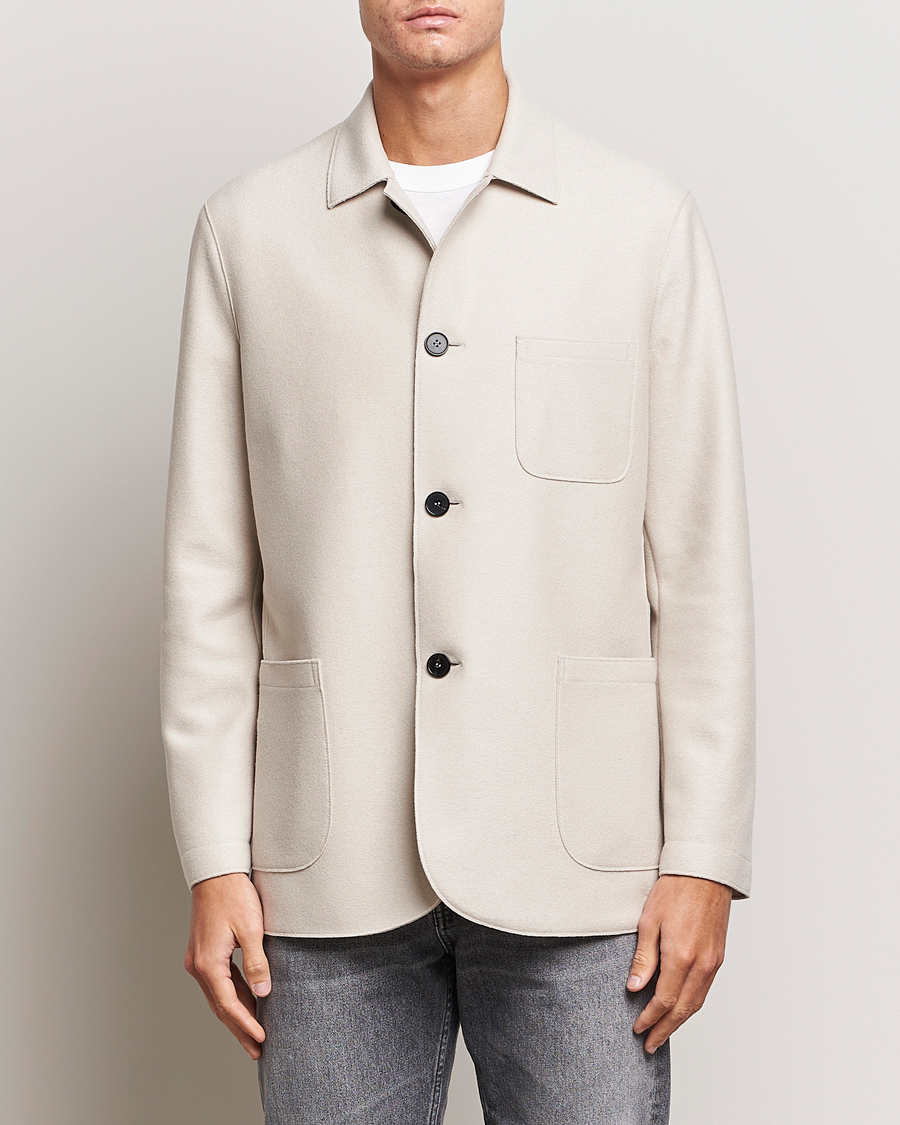 Herren | Sakkos | Harris Wharf London | Dropped Shoulder Wool Jacket Cream