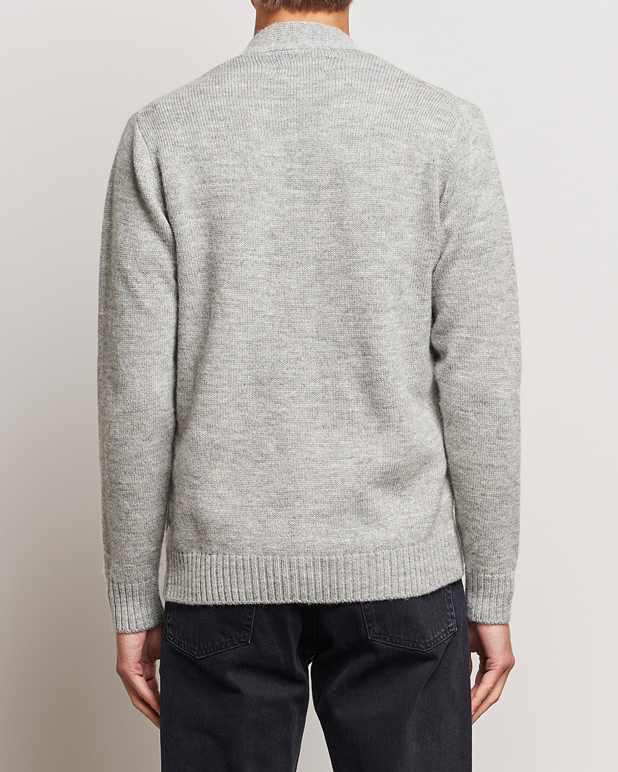 Herren | Pullover | Peregrine | Maker's Stitch Merino Cardigan Light Grey