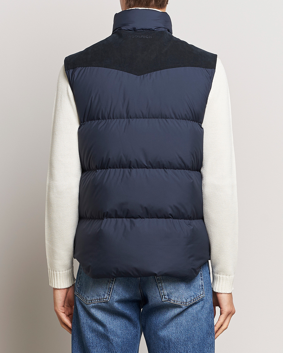 Herren | Jacken | Woolrich | Western Down Vest Melton Blue