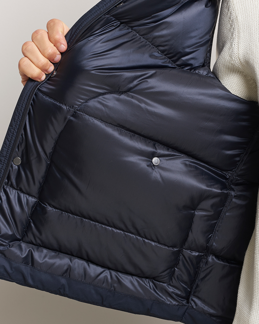 Herren | Jacken | Woolrich | Western Down Vest Melton Blue