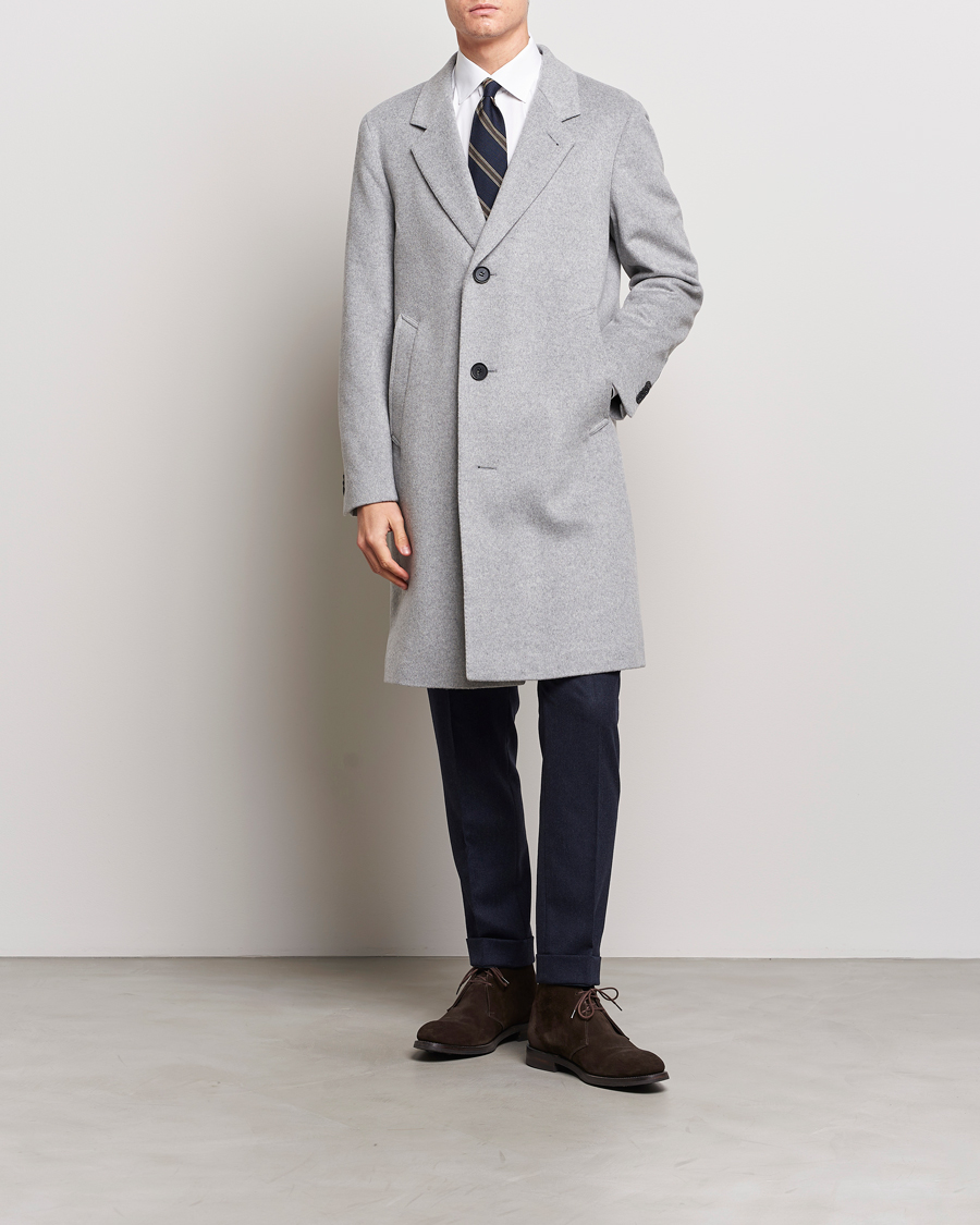 Herren | Jacken | Oscar Jacobson | Shaw Wool/Cashmere Coat Light Grey