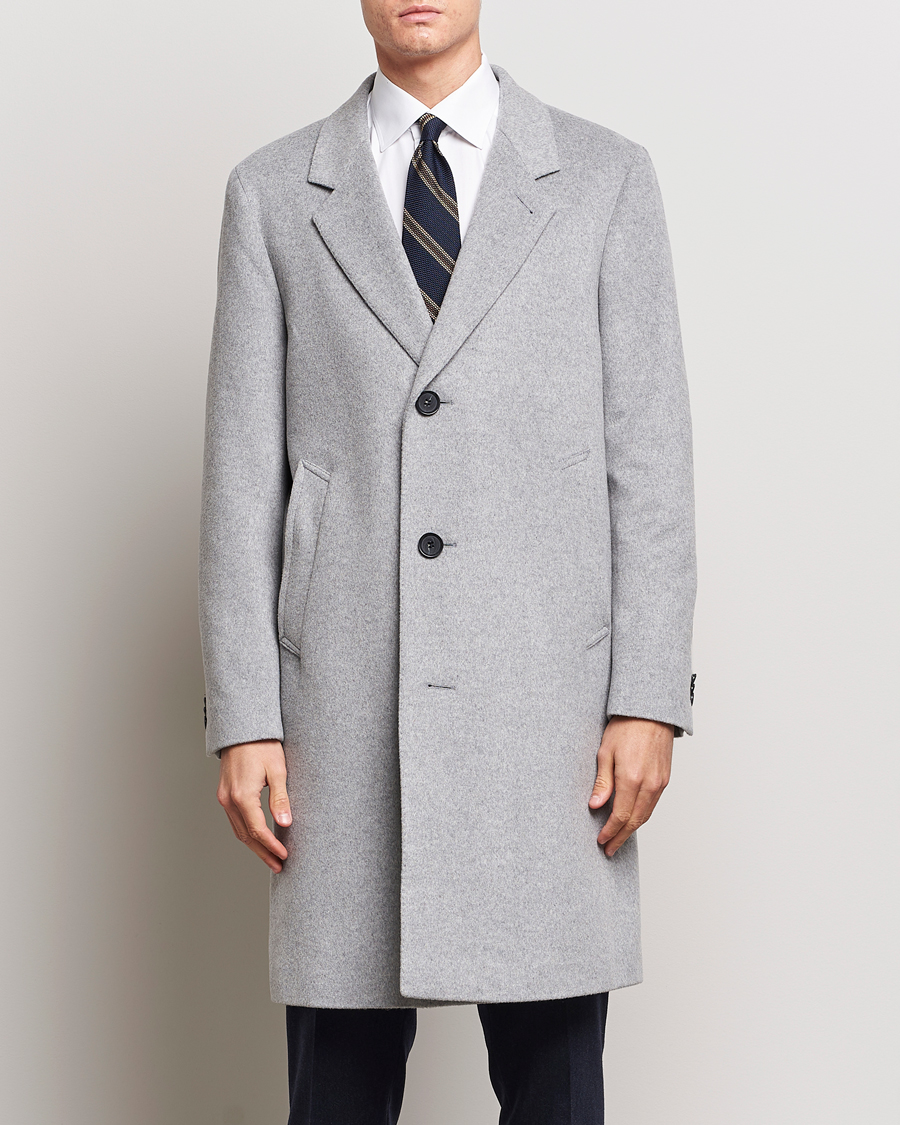 Herren | Jacken | Oscar Jacobson | Shaw Wool/Cashmere Coat Light Grey