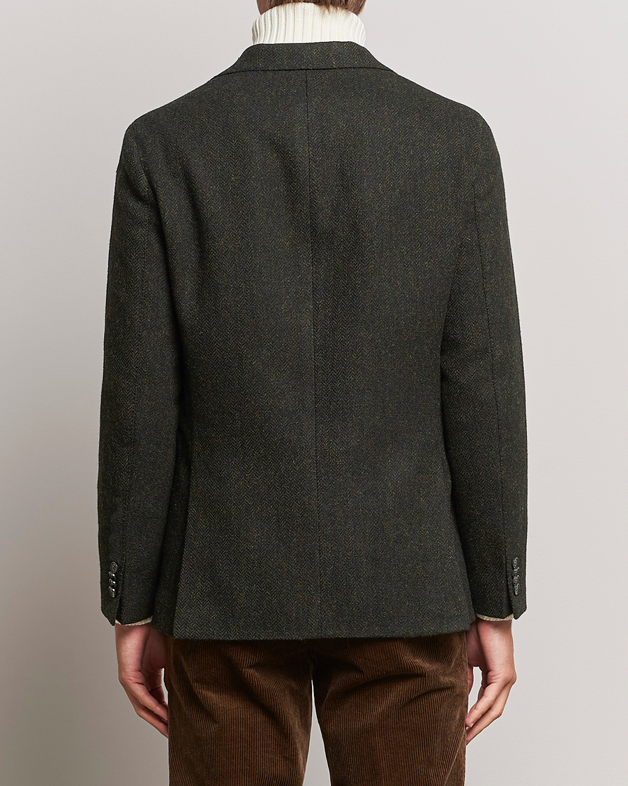 Herren | Sakkos | Oscar Jacobson | Fogerty Moon Herringbone Tweed Blazer Green