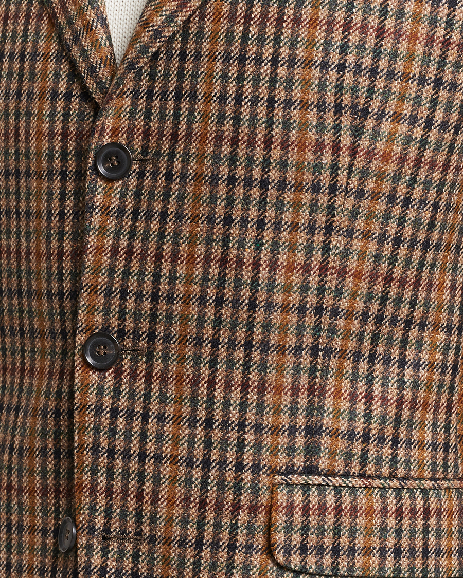 Herren | Sakkos | Oscar Jacobson | Eizer Houndstooth Wool/Cashmere Blazer Brown