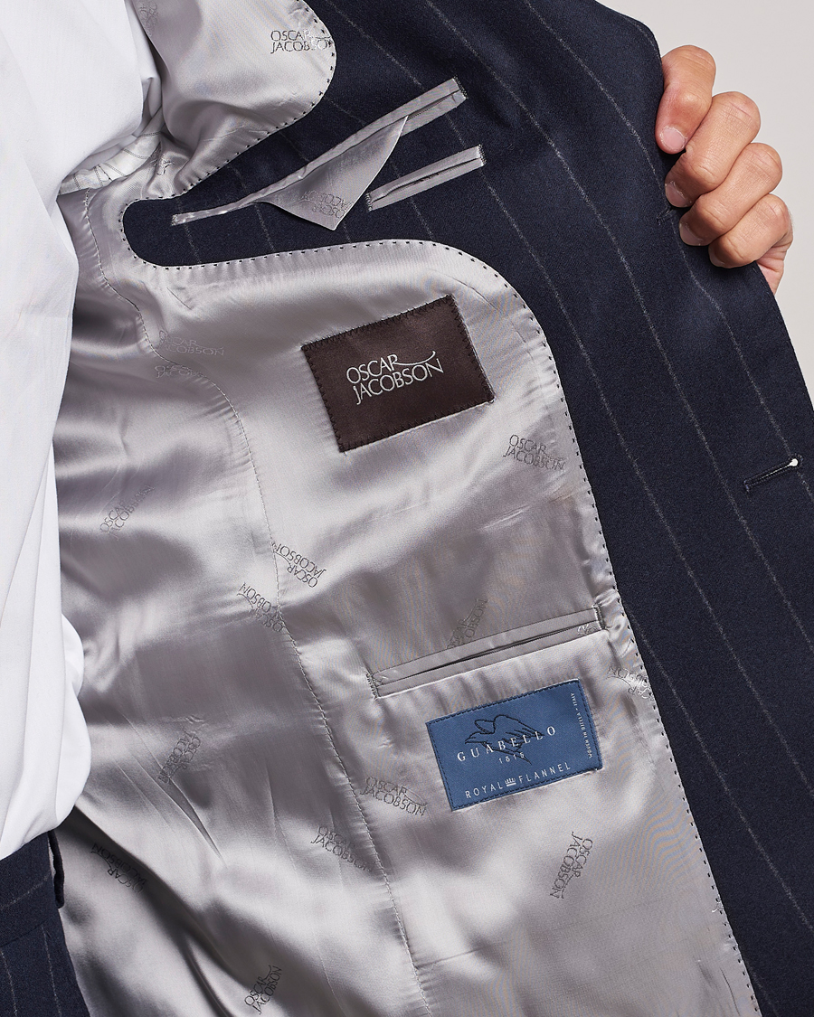 Herren | Anzüge | Oscar Jacobson | Fogerty Denz Pinstripe Wool Suit Navy