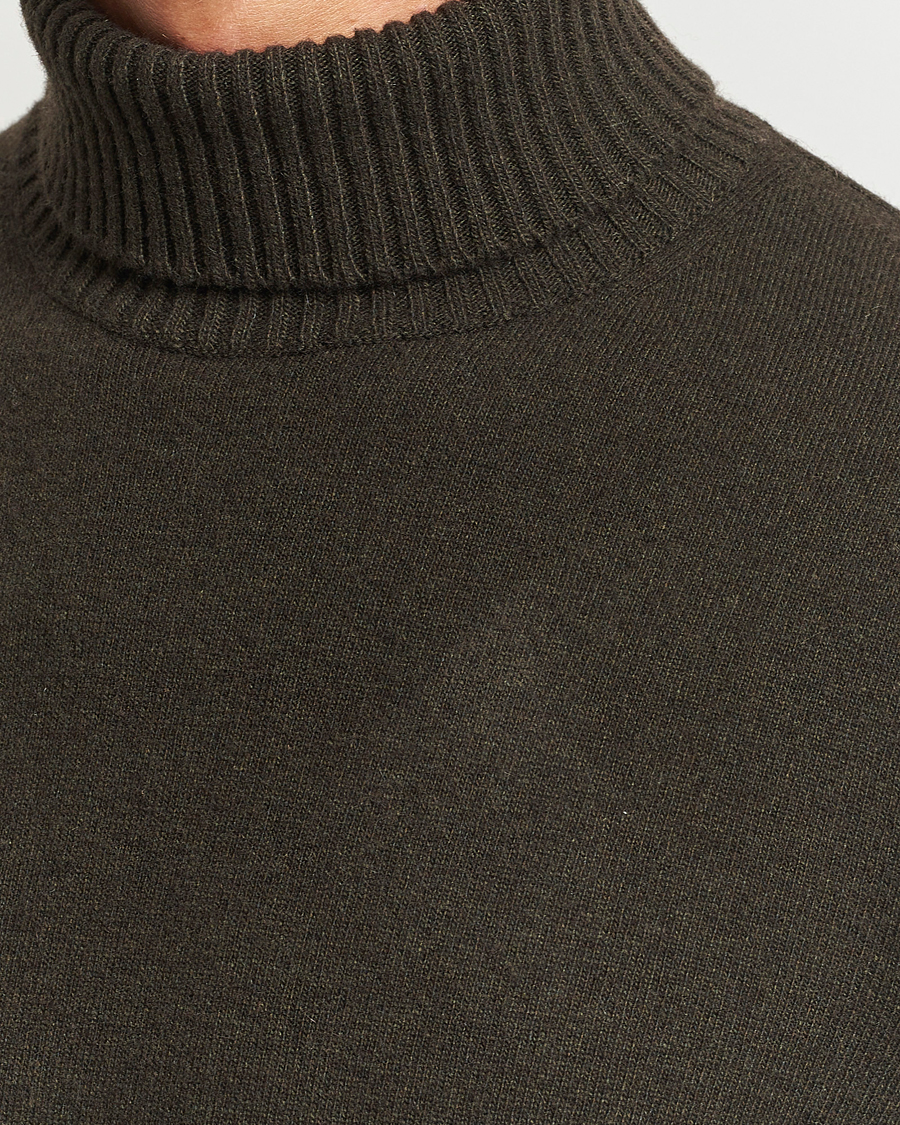 Herren | Pullover | Oscar Jacobson | Salim Wool/Cashmere Rollneck Green