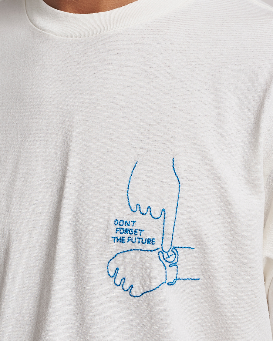 Herren | T-Shirts | Nudie Jeans | Koffe Future Crew Neck T-Shirt Off White