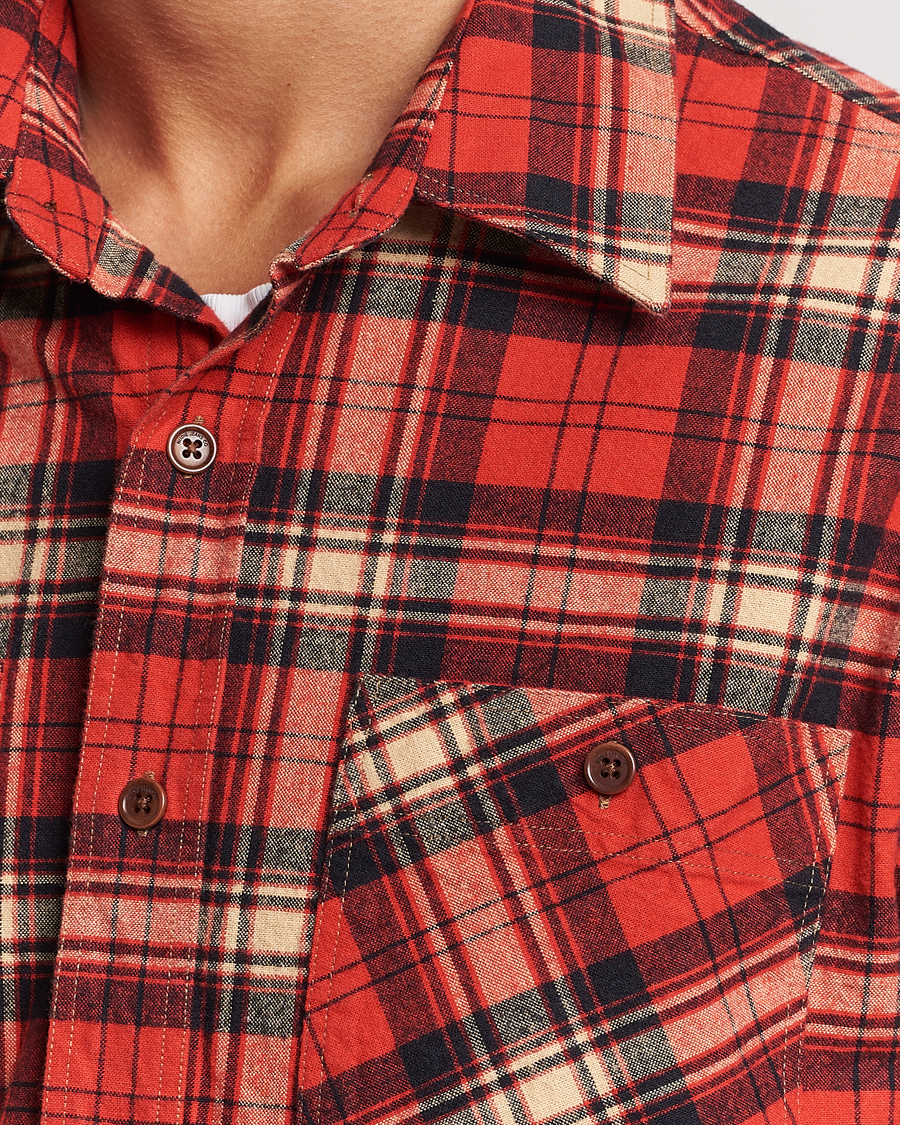 Herren | Hemden | Nudie Jeans | Filip Flannel Checked Shirt Red