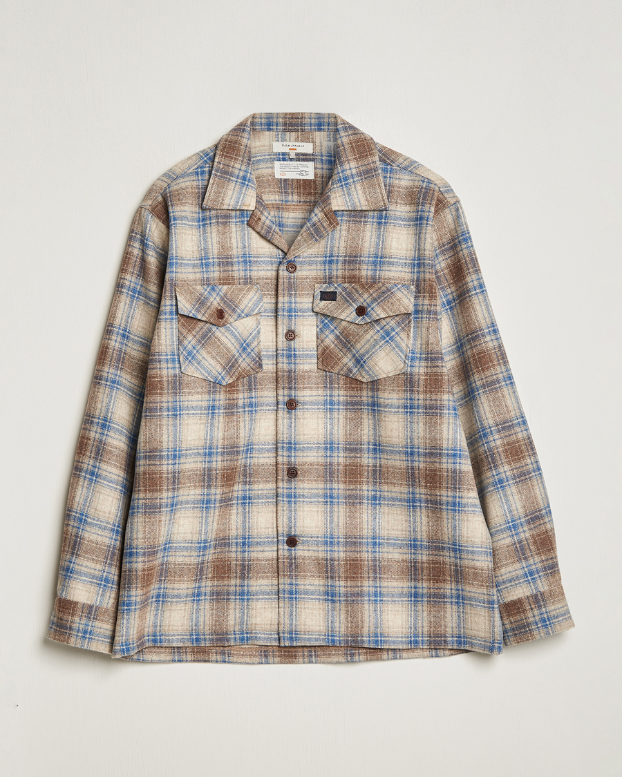 Herren | Hemden | Nudie Jeans | Vincent Wool Checked Overshirt Multi