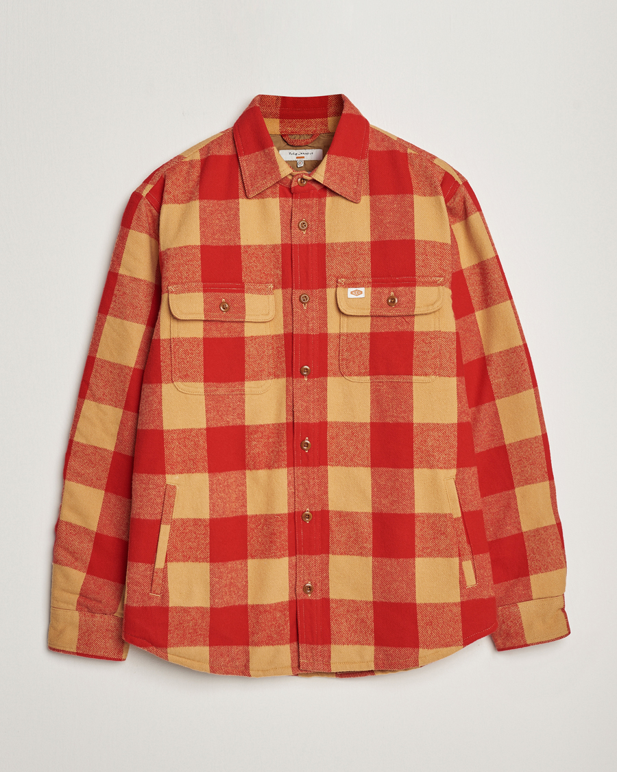 Herren | Jacken | Nudie Jeans | Glenn Padded Checked Shirt Jacket Red