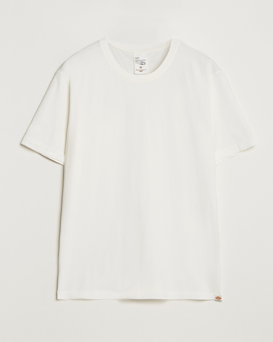 Herren | T-Shirts | Nudie Jeans | Uno Everyday Crew Neck T-Shirt Chalk White